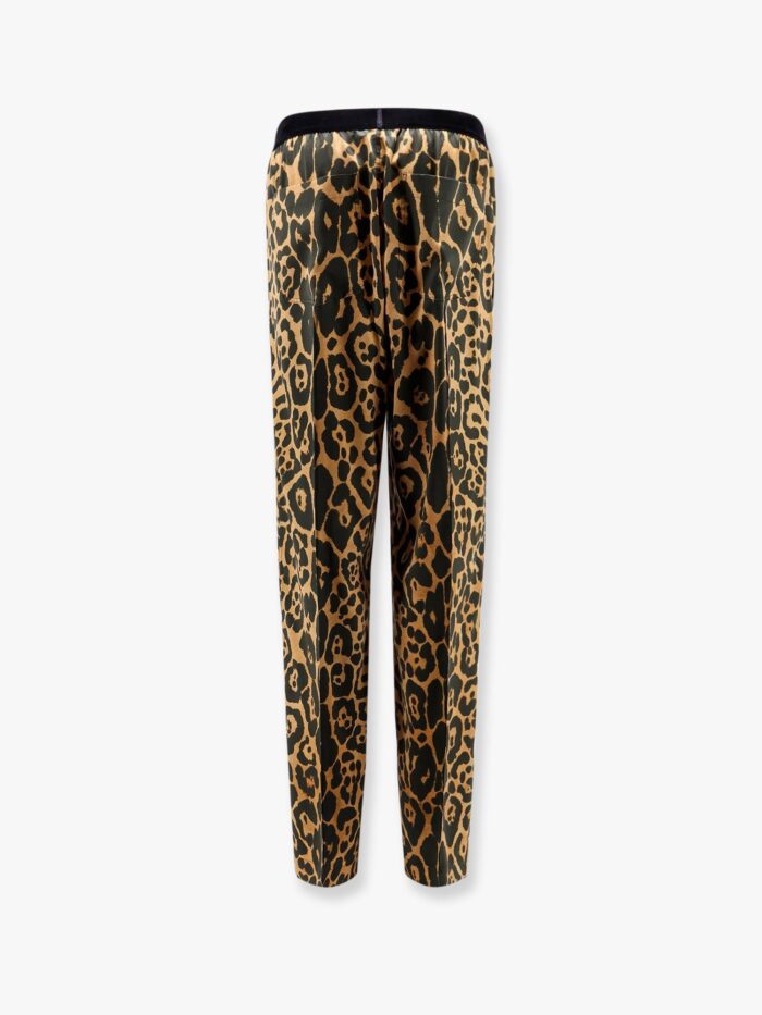 TOM FORD Stretch Silk Trouser With Animalier Print