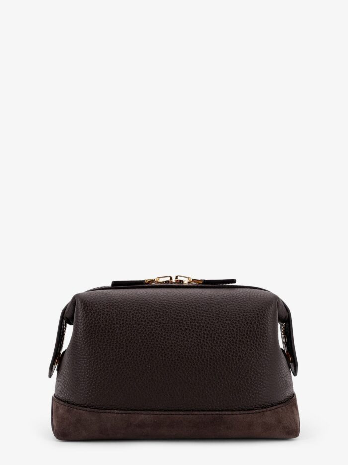 TOM FORD Suede And Leather Clutch