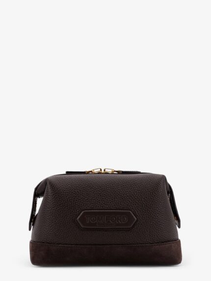 TOM FORD Suede And Leather Clutch