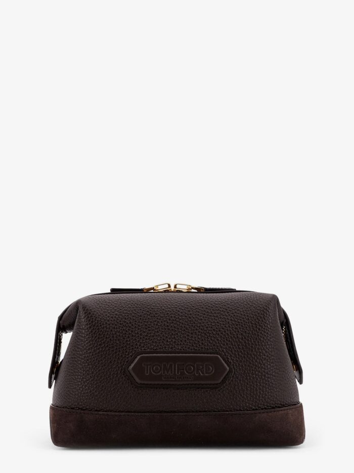 TOM FORD Suede And Leather Clutch
