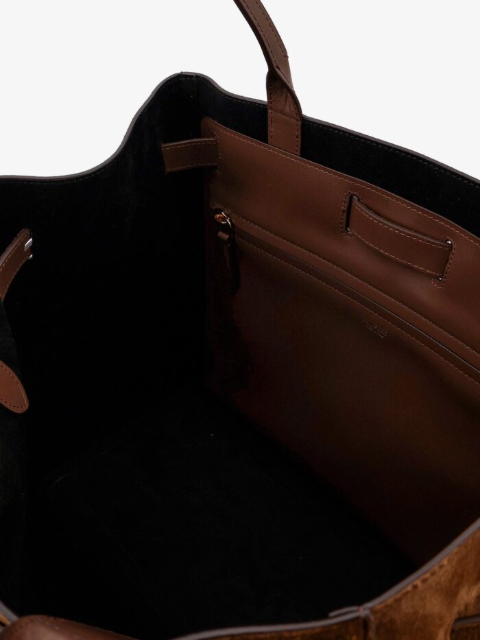 TOM FORD Suede Shoulder Bag With Engraved Logo On The Front