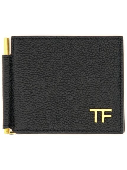 TOM FORD "T LINE" WALLET WITH MONEY CLIP