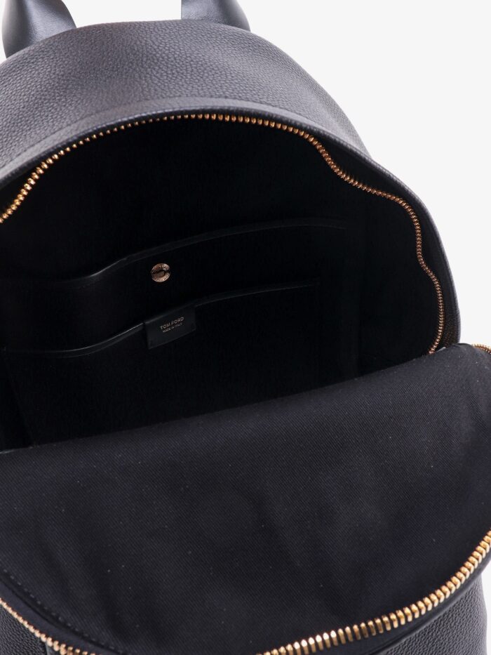 TOM FORD Textured Leather Backpack With Pocket On The Front