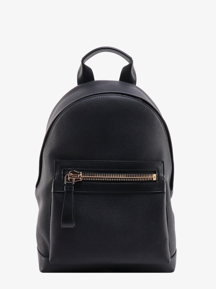TOM FORD Textured Leather Backpack With Pocket On The Front