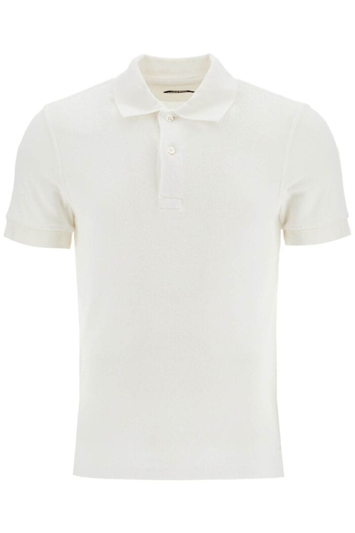 TOM FORD White Cotton Polo With Classic Collar