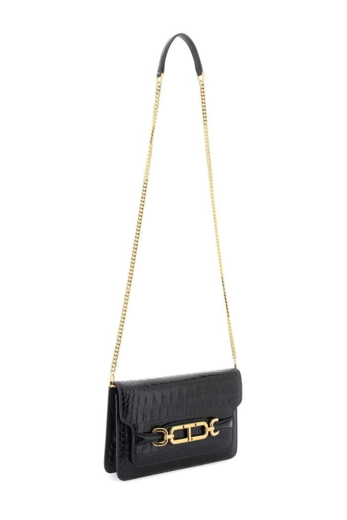 tom ford whitney crocodile print shoulder bag. TOM FORD Whitney Crocodile Print Shoulder Bag.