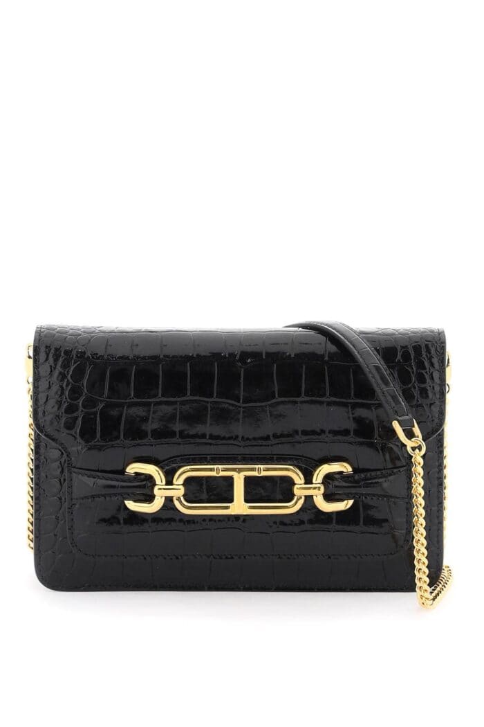 tom ford whitney crocodile print shoulder bag. TOM FORD Whitney Crocodile Print Shoulder Bag.