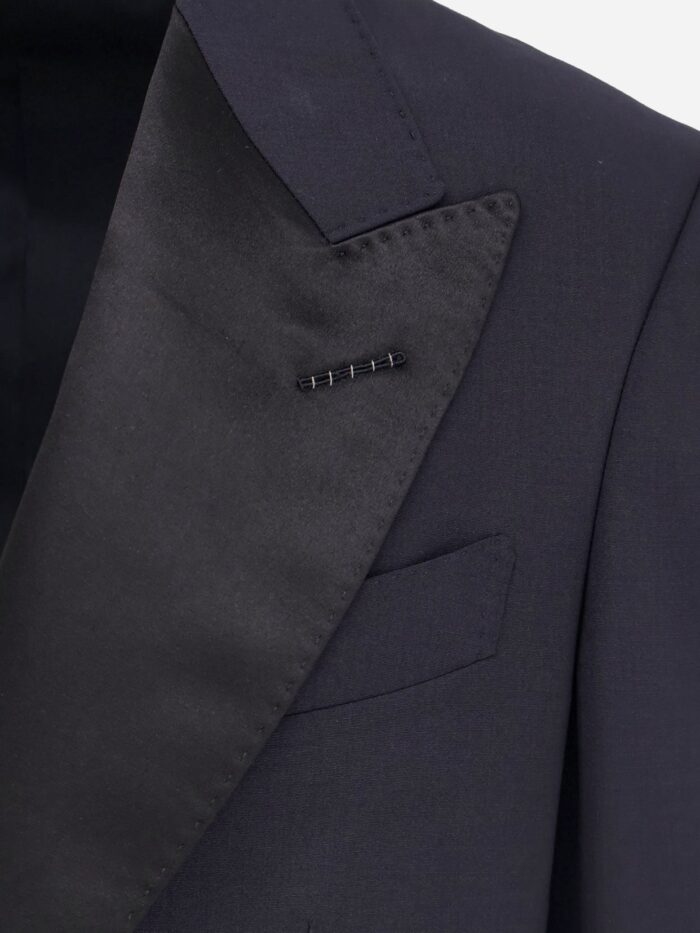 TOM FORD Wool Tuxedo With Contrasting Profiles