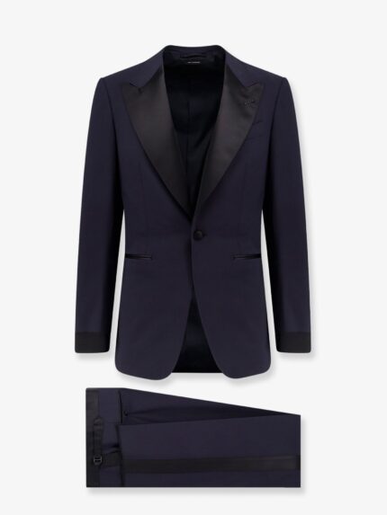 TOM FORD Wool Tuxedo With Contrasting Profiles