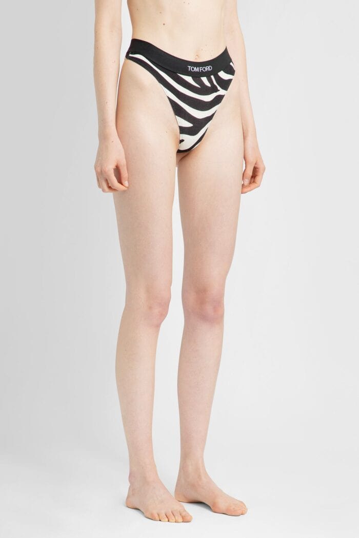 TOM FORD Zebra Print Modal Signature Thong Briefs