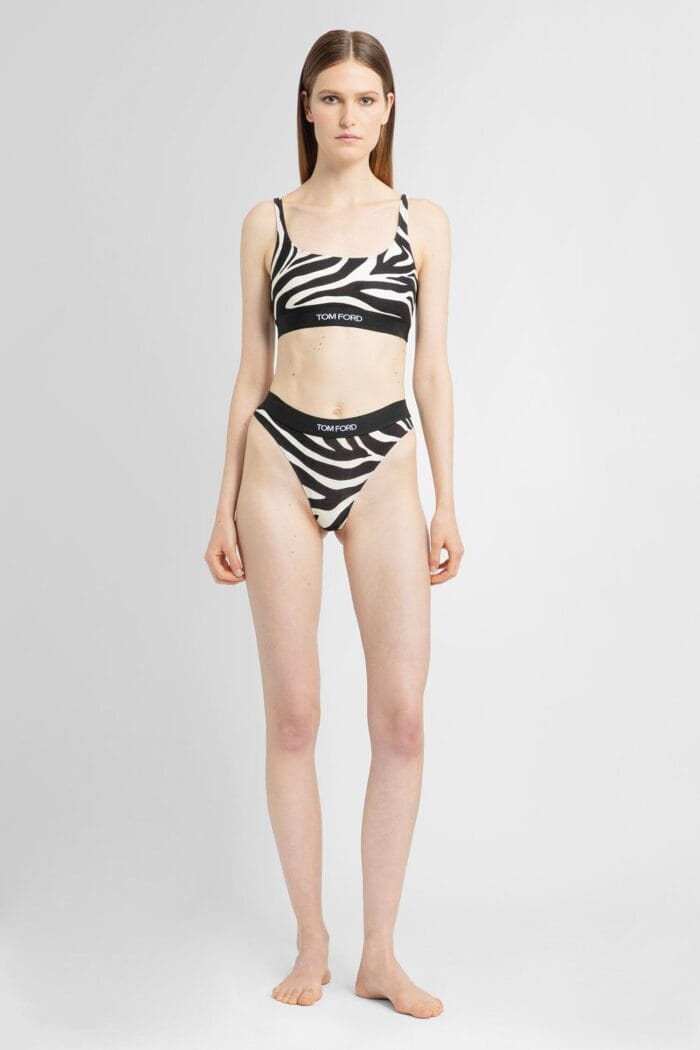 TOM FORD Zebra Print Modal Signature Thong Briefs