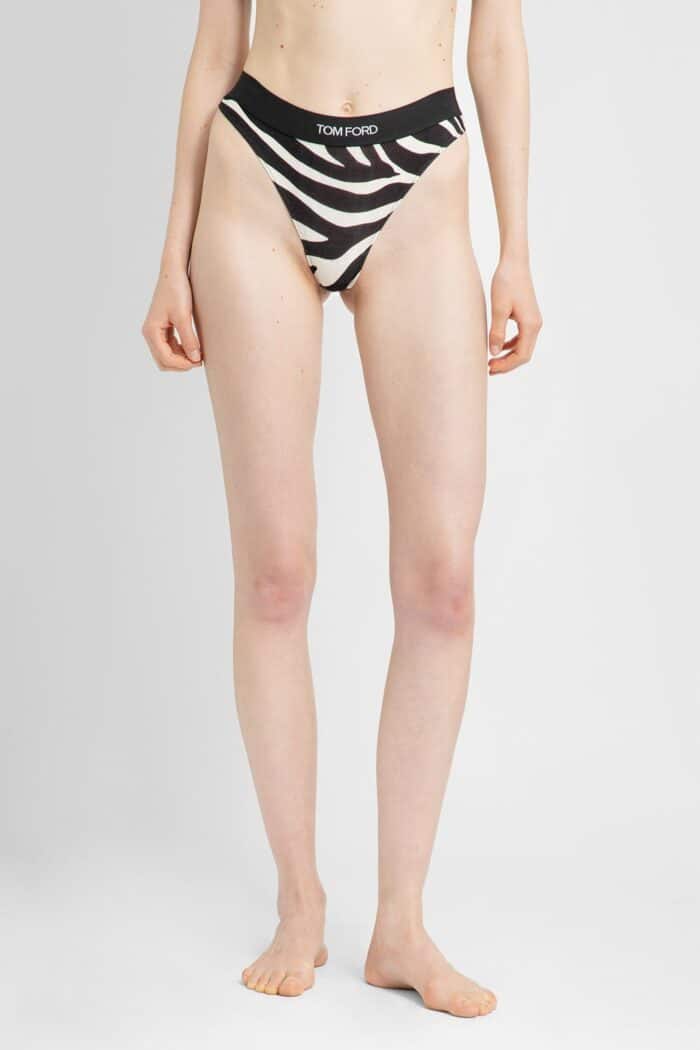 TOM FORD Zebra Print Modal Signature Thong Briefs