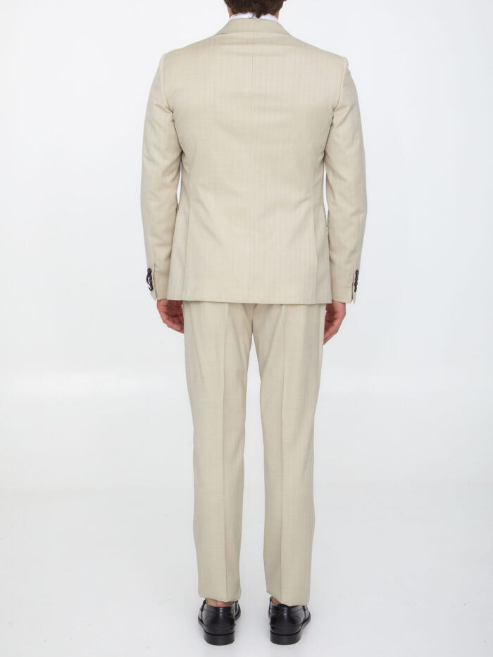 Tonello Sand-colored wool two-piece suit