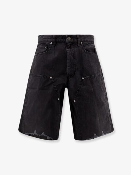 TONYWACK Cotton Cargo Bermuda Shorts With Distressed Effect