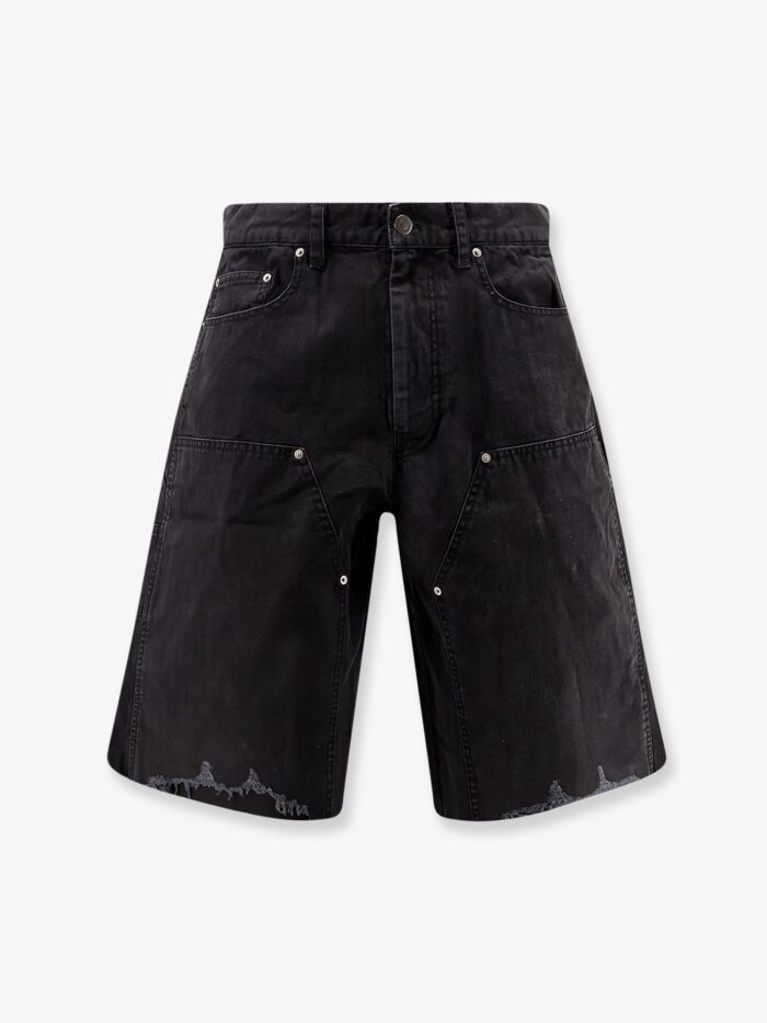 tonywack cotton cargo bermuda shorts with distressed effect TONYWACK Cotton Cargo Bermuda Shorts With Distressed Effect