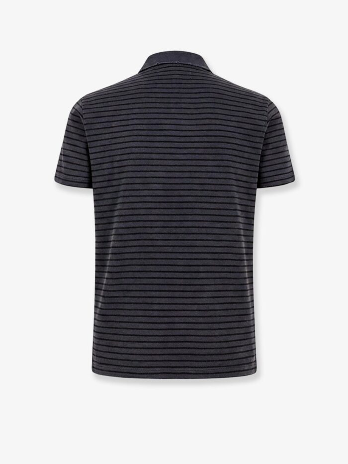 TONYWACK Cotton Polo Shirt With Striped Profiles