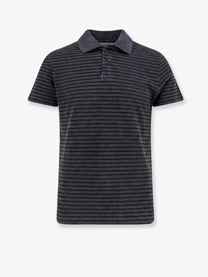 TONYWACK Cotton Polo Shirt With Striped Profiles