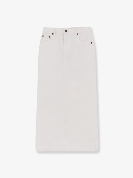 TONYWACK Cotton Skirt With Rippings Detail