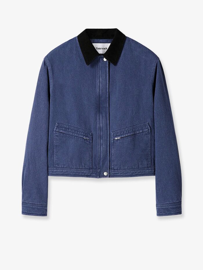 TONYWACK Crop Fit Blue Denim Jacket