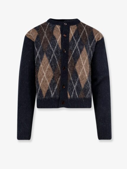 TONYWACK Diamond Pattern Alpaca Blend Cardigan