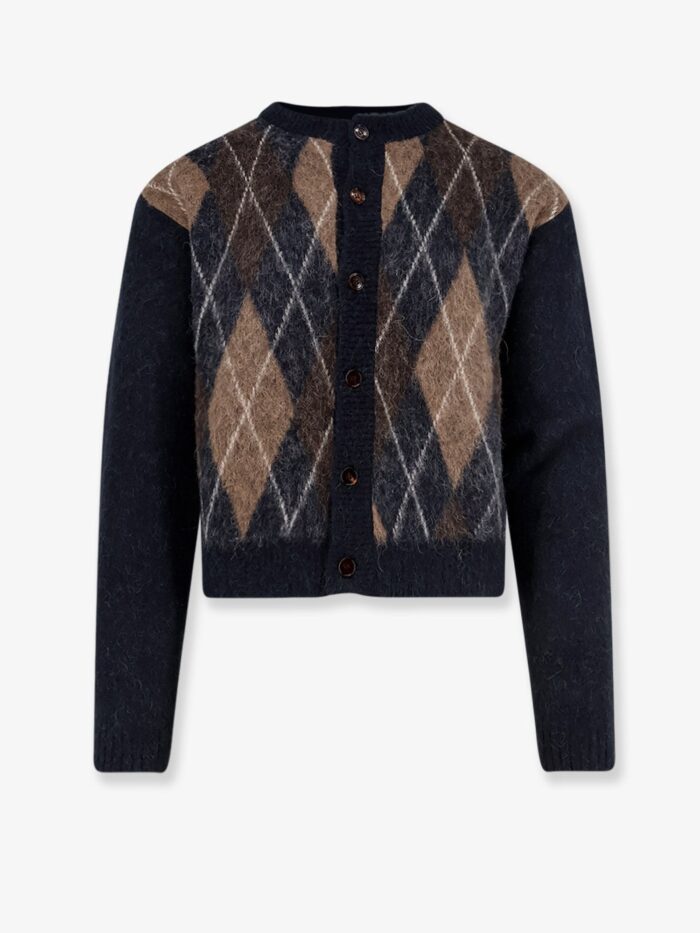 TONYWACK Diamond Pattern Alpaca Blend Cardigan
