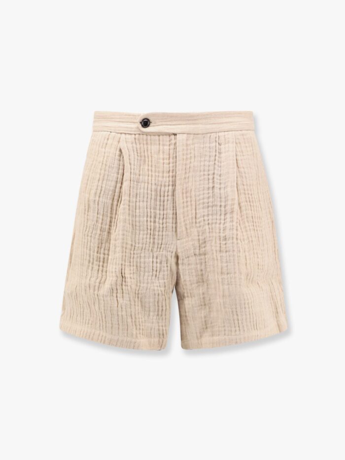 TONYWACK Double Weave Linen Bermuda Shorts
