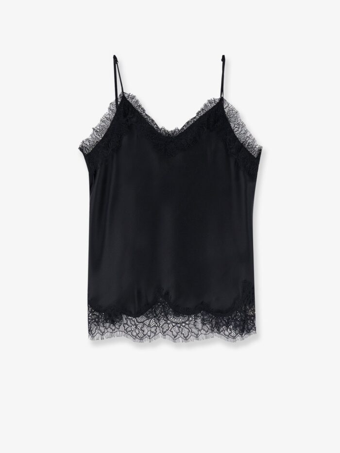 TONYWACK Satin Top With Lace Profiles