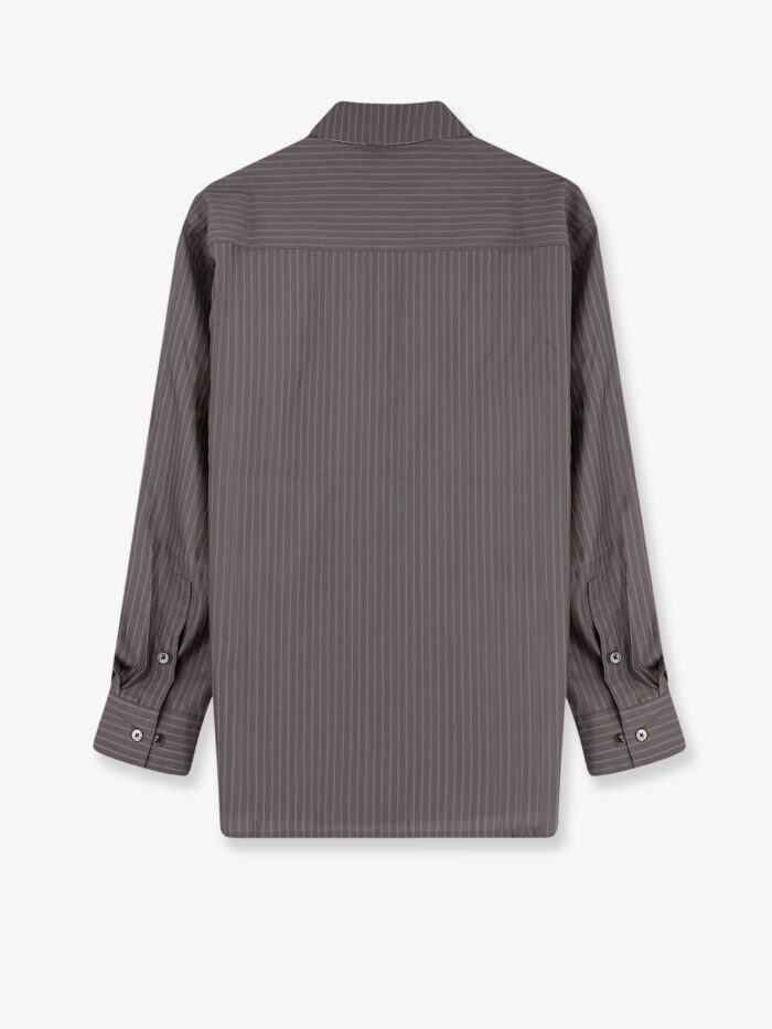 TONYWACK Silk And Wool Blend Shirt With Striped Pattern