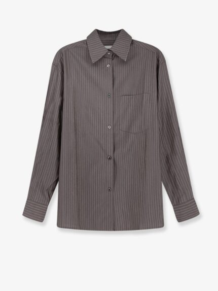 TONYWACK Silk And Wool Blend Shirt With Striped Pattern