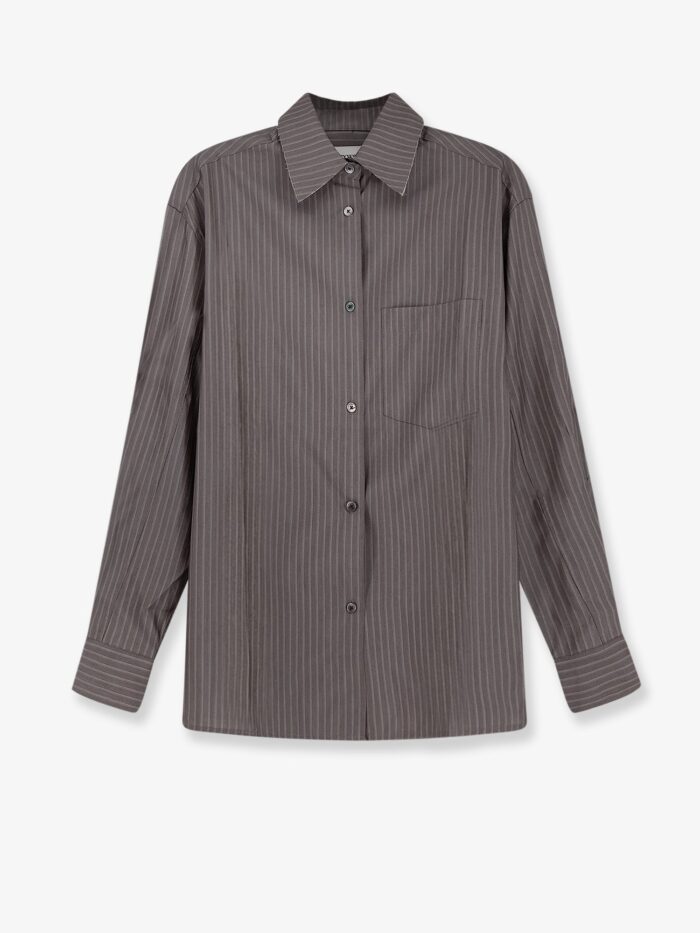 TONYWACK Silk And Wool Blend Shirt With Striped Pattern