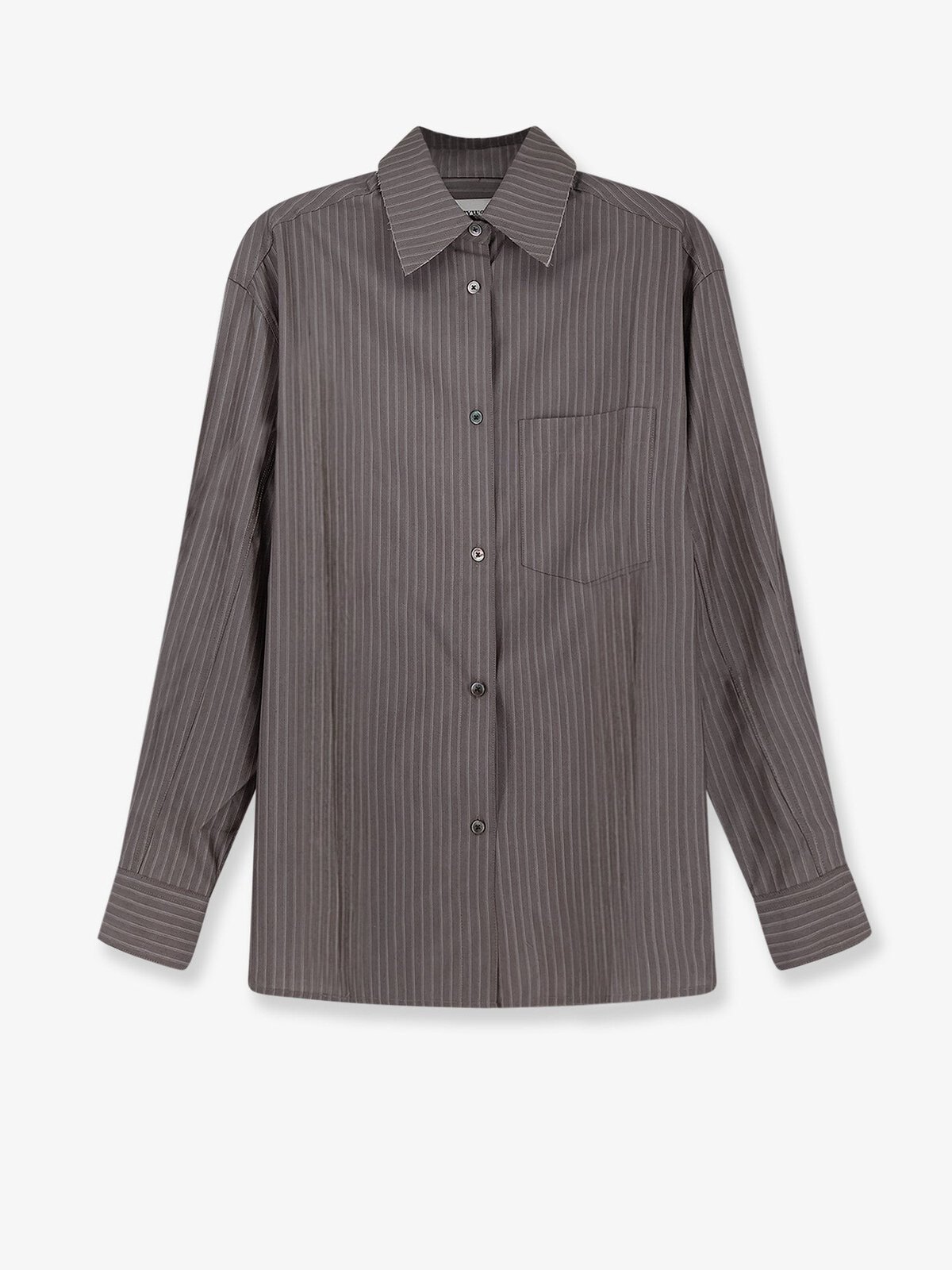 TONYWACK Silk And Wool Blend Shirt With Striped Pattern