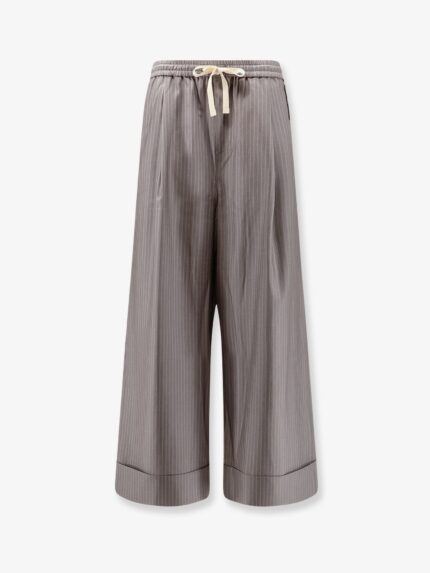 TONYWACK Silk, Polyester And Wool Blend Trousers