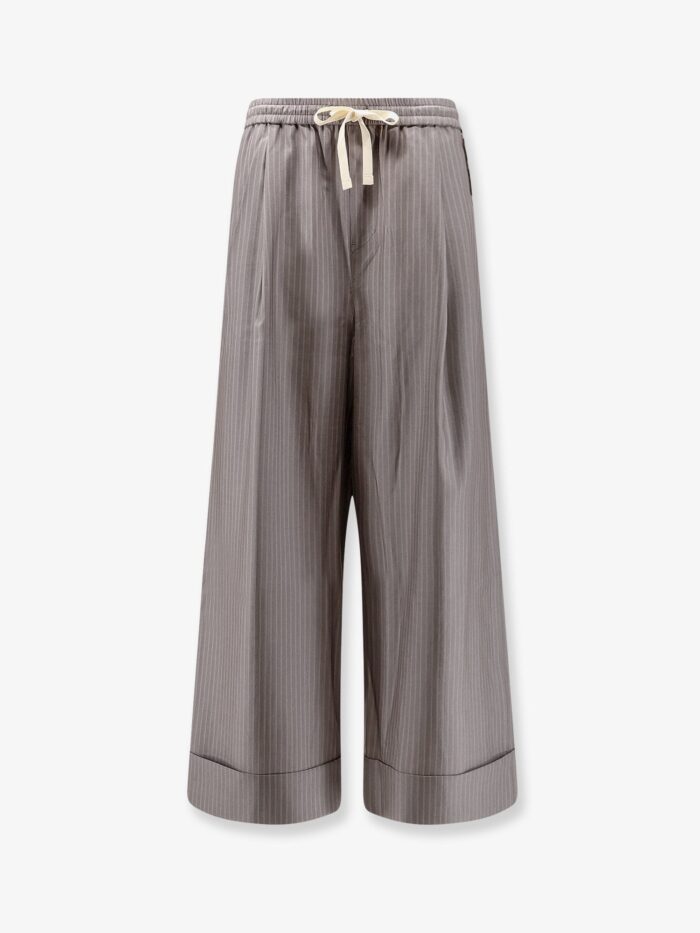 TONYWACK Silk, Polyester And Wool Blend Trousers