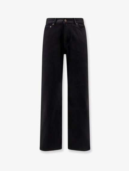 TONYWACK Straight Fit Black Denim Trousers