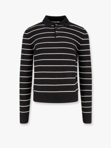 TONYWACK Super Fine Merino Wool Striped Polo Shirt