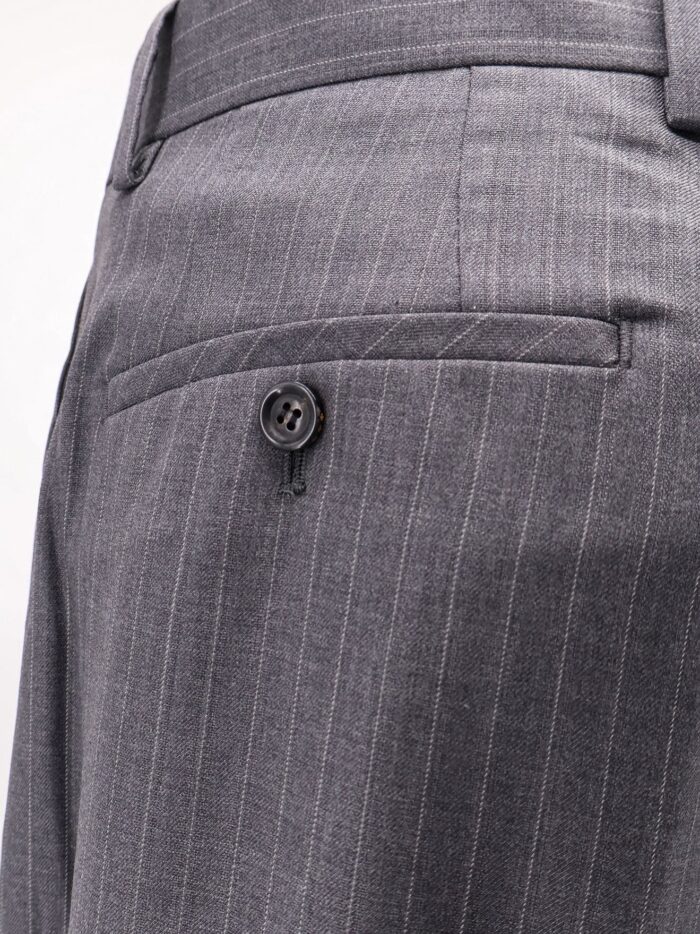 TONYWACK Wool Blend Trousers With Striped Motif