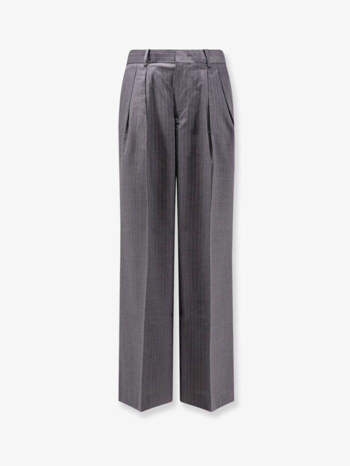 TONYWACK Wool Blend Trousers With Striped Motif