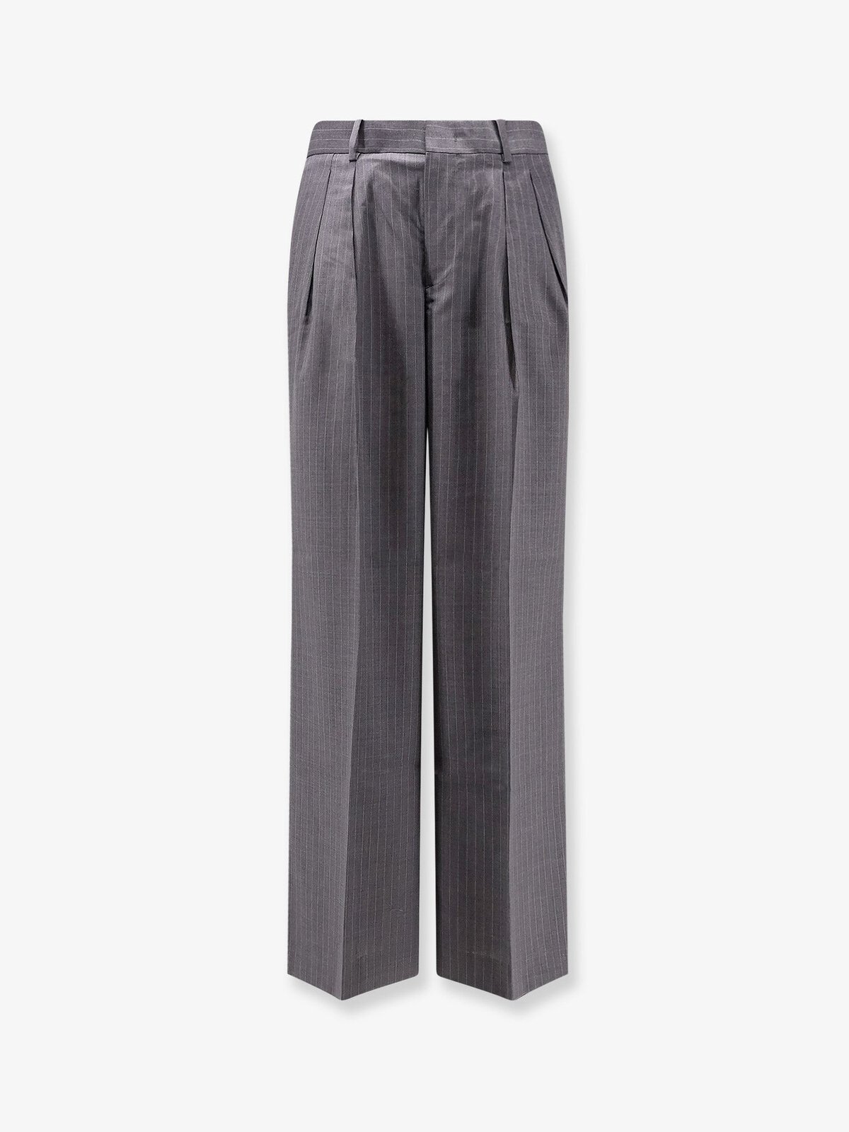 TONYWACK Wool Blend Trousers With Striped Motif