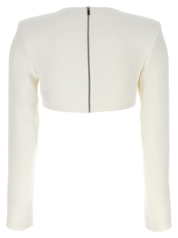DAVID KOMA Top '3D Crystsal Chain And Square Neck'