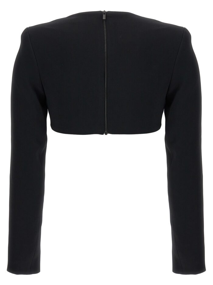 DAVID KOMA Top '3D Crystsal Chain And Square Neck'