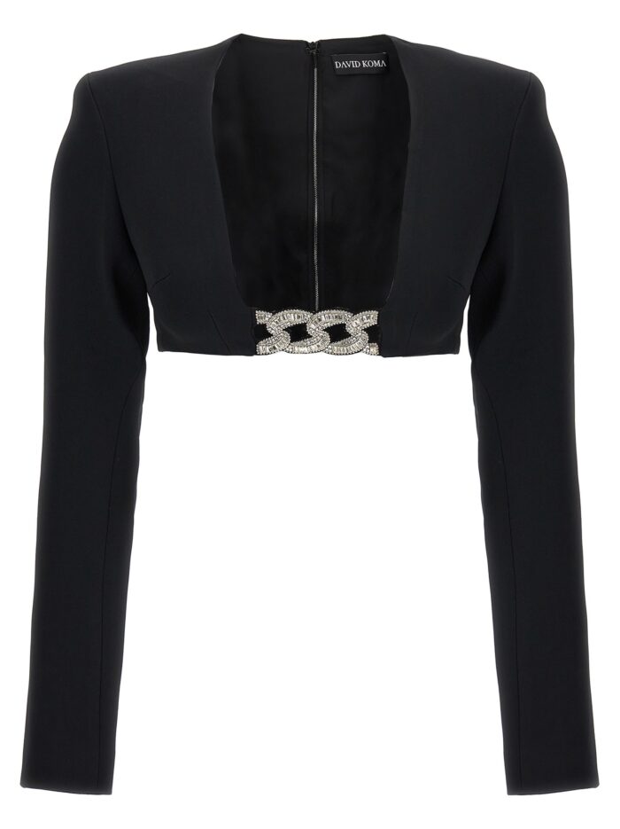 david koma top '3d crystsal chain and square neck' DAVID KOMA Top '3D Crystsal Chain And Square Neck'
