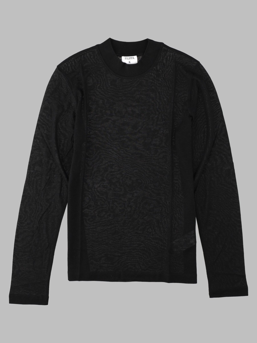 FILIPPA K Top A Collo Alto In Lyocell E Cashmere