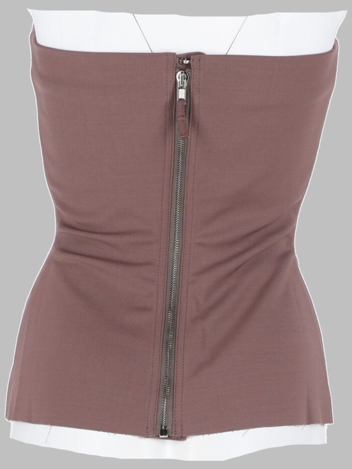 RICK OWENS TOP BUSTIER IN LANA