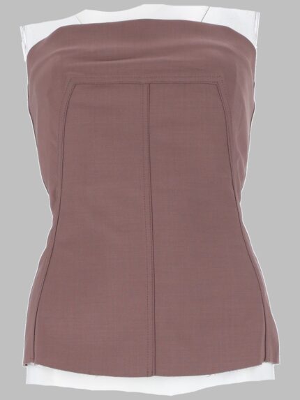 RICK OWENS TOP BUSTIER IN LANA