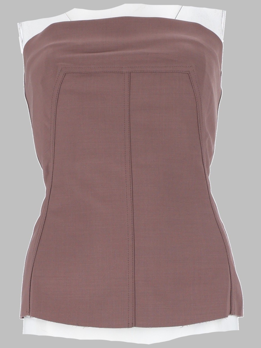 RICK OWENS TOP BUSTIER IN LANA