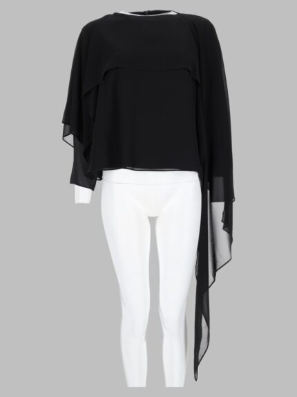 MM6 MAISON MARGIELA Top Con Drappo Asimmetrico