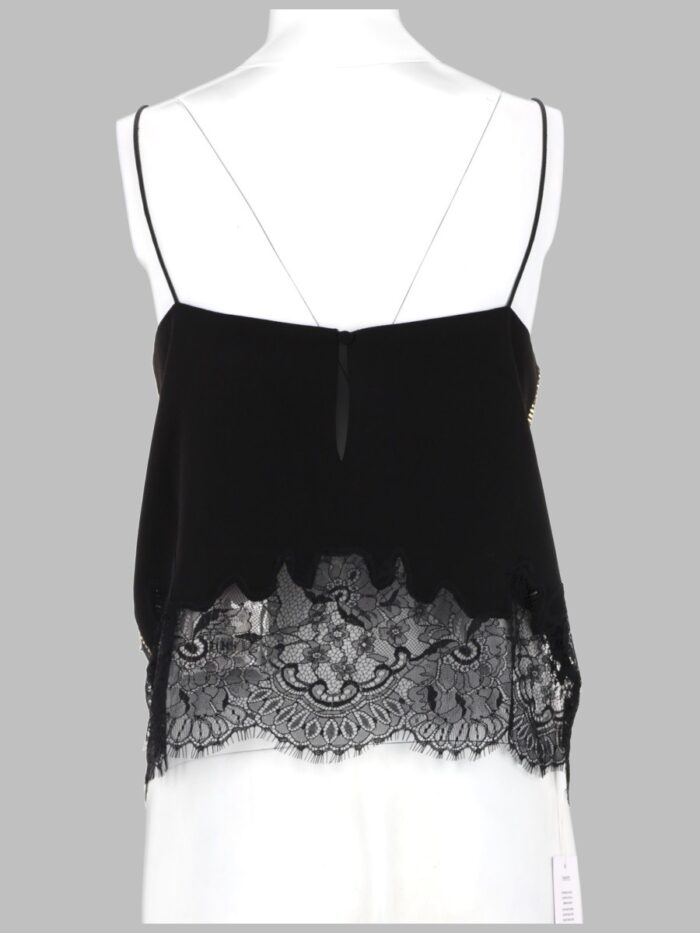Self-portrait Top Con Pizzo E Cristalli