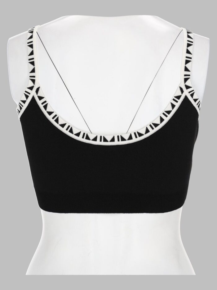 Versace Top Cropped A Coste Con Logo