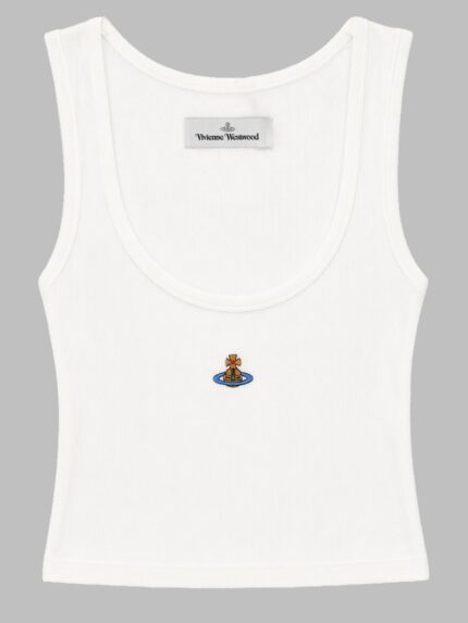 Vivienne Westwood TOP CROPPED A COSTE CON LOGO