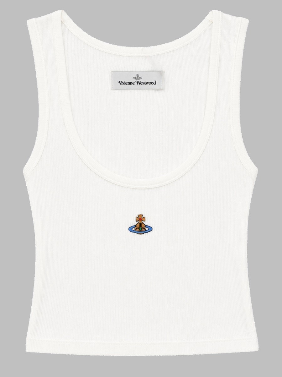 Vivienne Westwood TOP CROPPED A COSTE CON LOGO